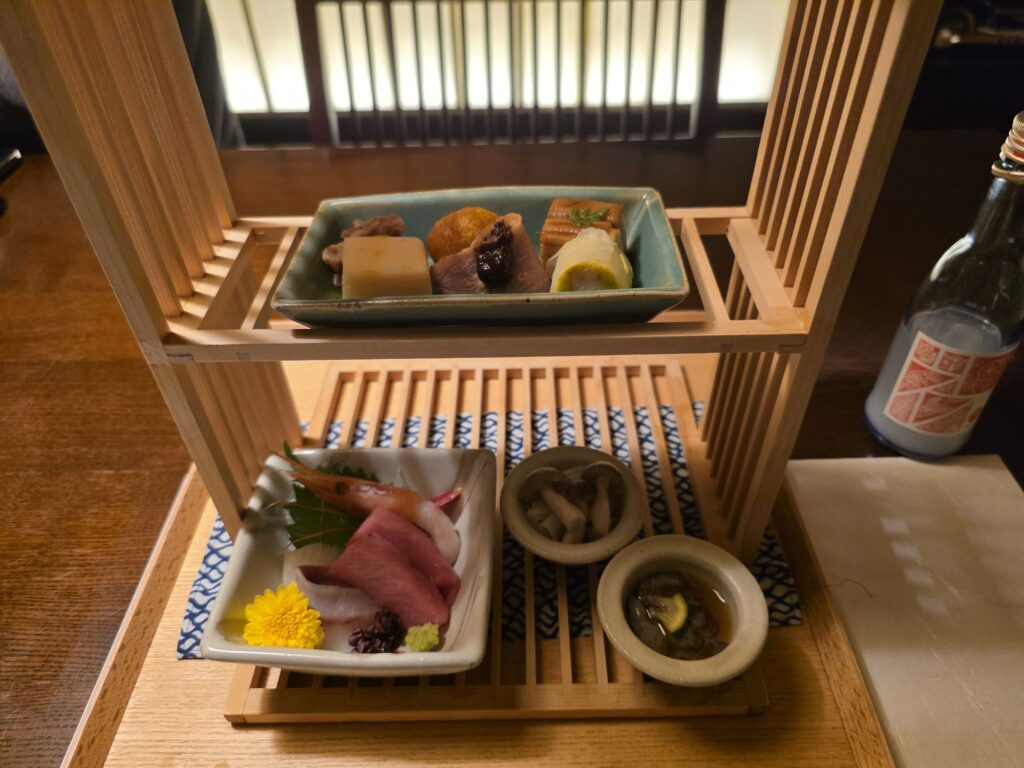 お刺身や栃木の食材を使った食事