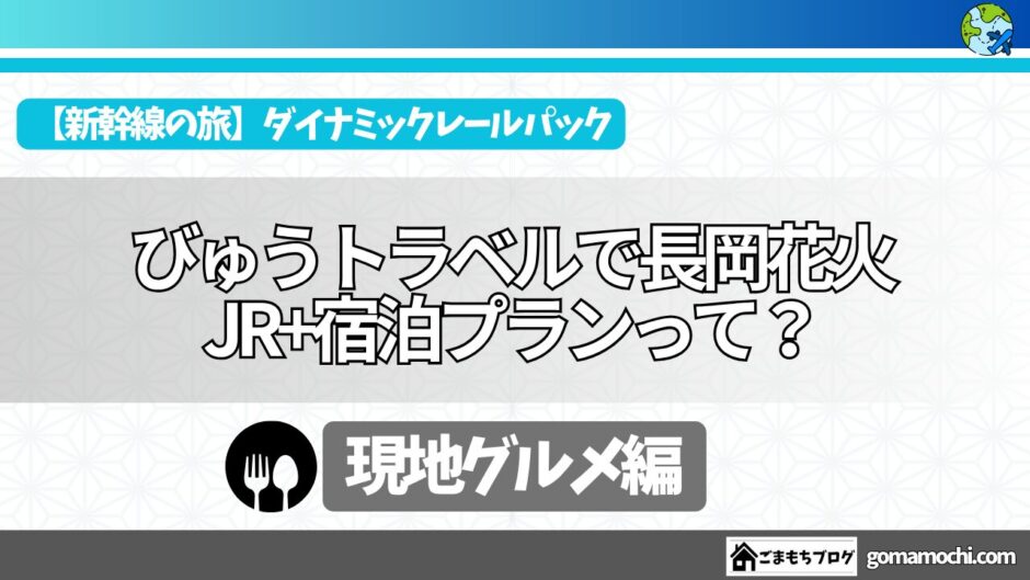 ダイナミックレールパックで行く長岡花火