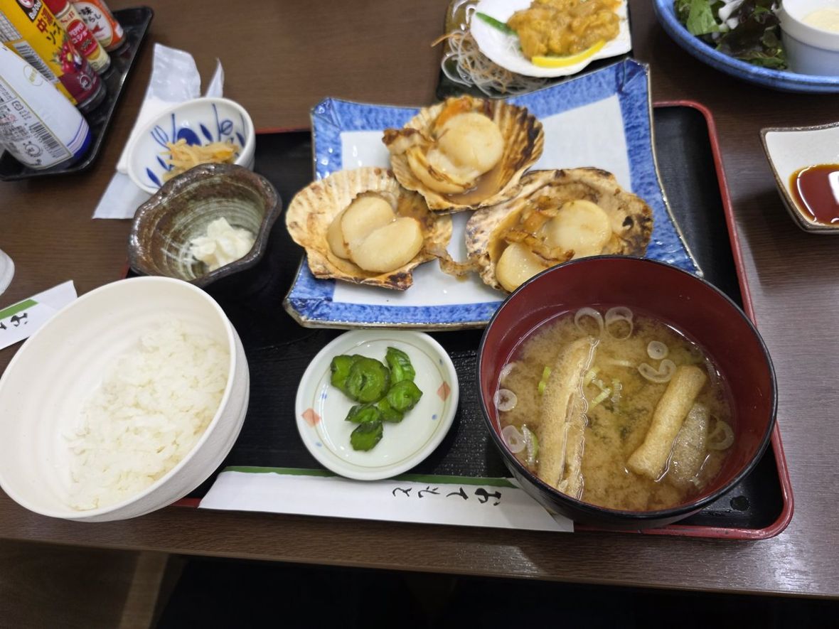 おさないの帆立料理の定食